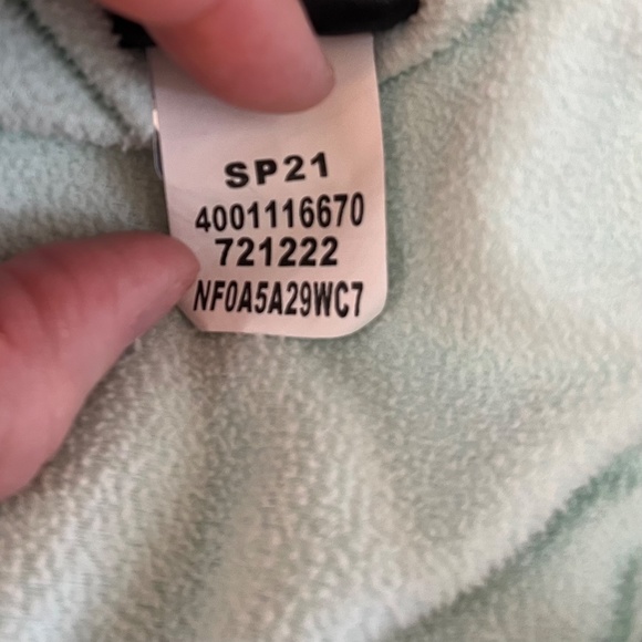 North Face Girl's Fleece Sweatshirt / Pullover, Seafoam / Pale Green, Med 10-12 - Picture 5 of 7
